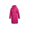 Windproof Warm Mid-Length Casual Sports Hooded Down Jacket Women Jacket Red FT2573