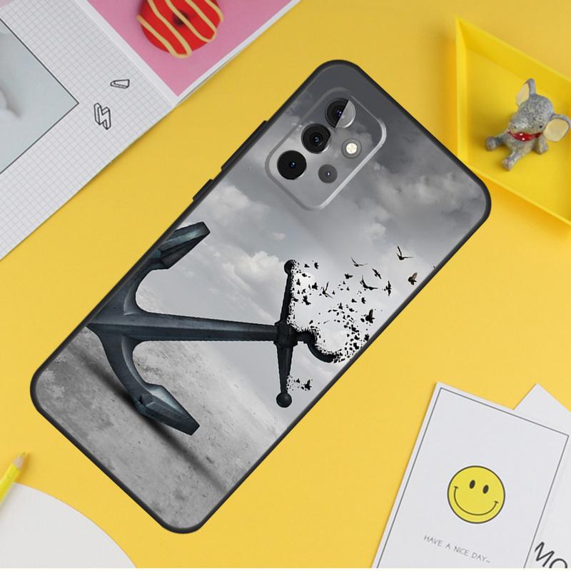 Чехол с якорем в виде лодки для Samsung Galaxy A55 A35 A25 A15 A51 A71 A12 A32 A52 A13 A33 A53 A14 A34 A54 Coque
