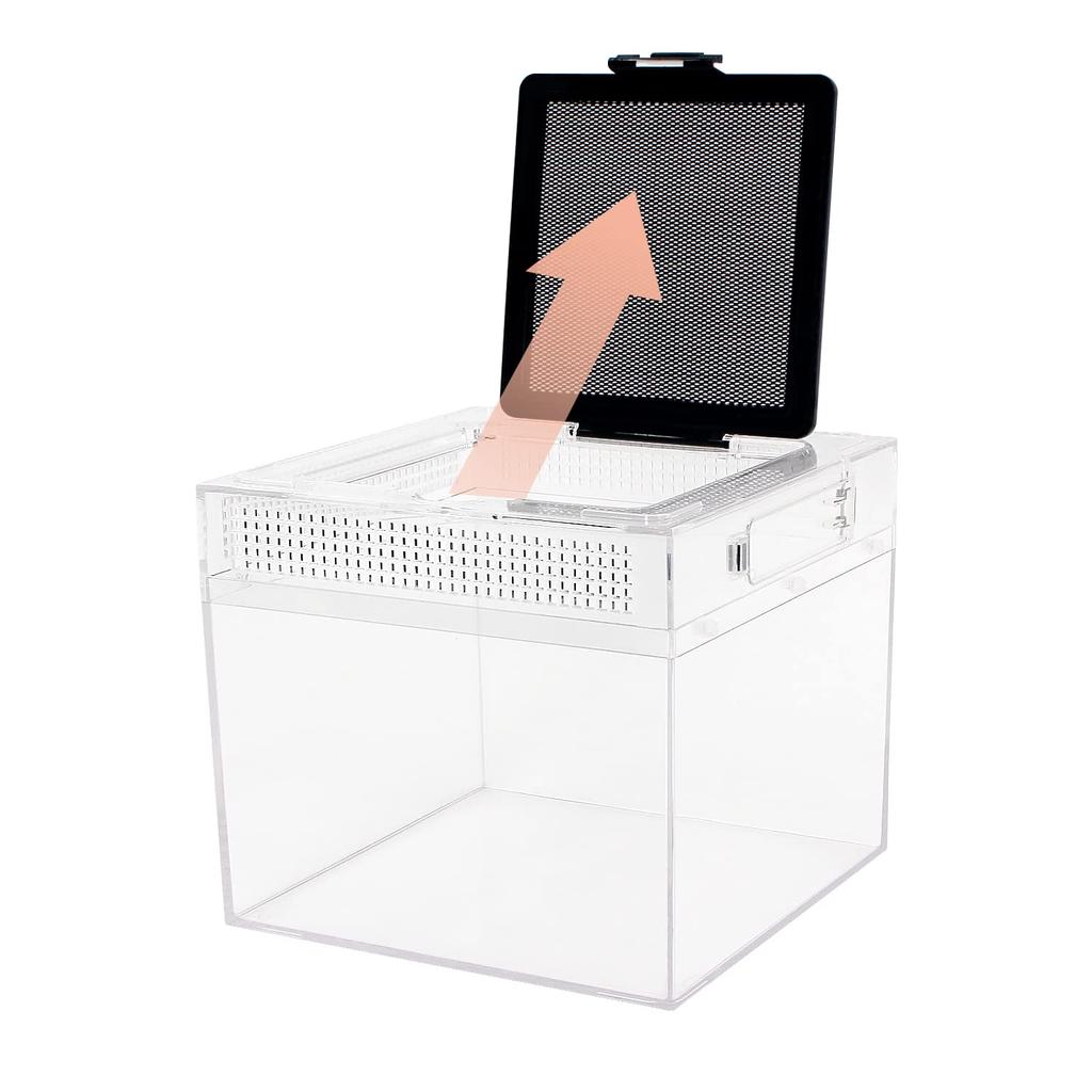 Клетка для рептилий из поликарбоната для маленьких рептилий Прозрачная клетка для рептилий Контейнер для разведения мелких животных Черепаха Аквариум для черепах Разведение амфибий