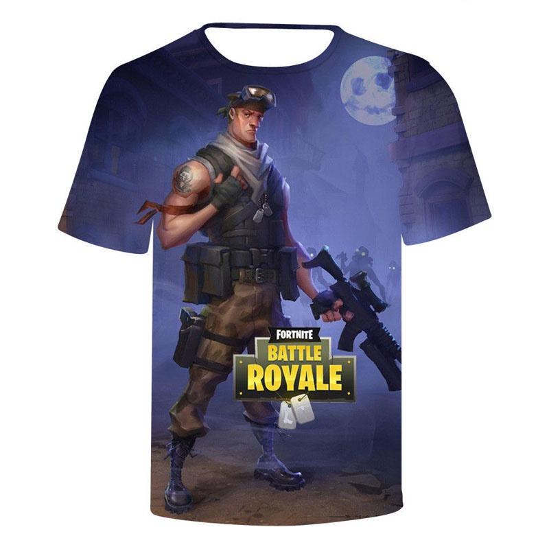 Футболки Fortnite 3D Лучшая видеоигра Battle Royale С коротким рукавом Дышащие