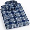 New Men's Flannel Shirts Plus Size Plaid Striped Long Sleeve Single Front Pocket Regular Fit Winter Warm Fashion Casual Shirts