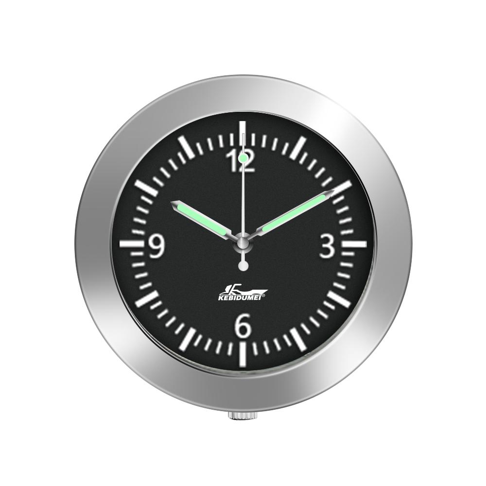 Автомобильные часы с наклейкой, мини-кварцевые часы на автомобильный воздуховод, часы на розетку с функцией флуоресценции, аксессуары для стайлинга автомобиля