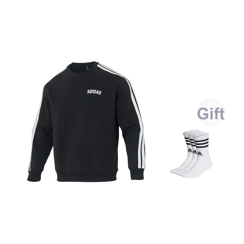 adidas Стадион Зимний Свободный Крой Дышащий Теплый Пуловер с Круглым Вырезом Толстовка с Длинным Рукавом Мужская Толстовка KC2850