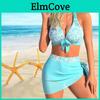 Swimsuit Shoulder Strap With Womens Bow Print Bikini Short Tank Top Swimsuit