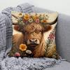 VIKAMA Наволочка для подушки с изображением горного быка Невидимая молния Стирка Наволочка Чехол для подушки на диван в гостиной Домашний декор