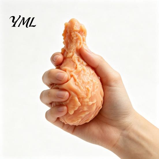 Stress Reducing Hand Toy Fried Chicken Leg Squeeze Toy, Relief Drumstick Sensory Fake Slow Rising Food Desk Fidget for Basket Stuffers, Party