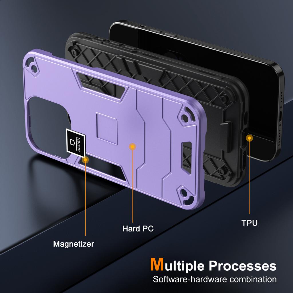 For Motorola Moto G14 4G Phone Case TPU+PC Shock-Absorbing Cover