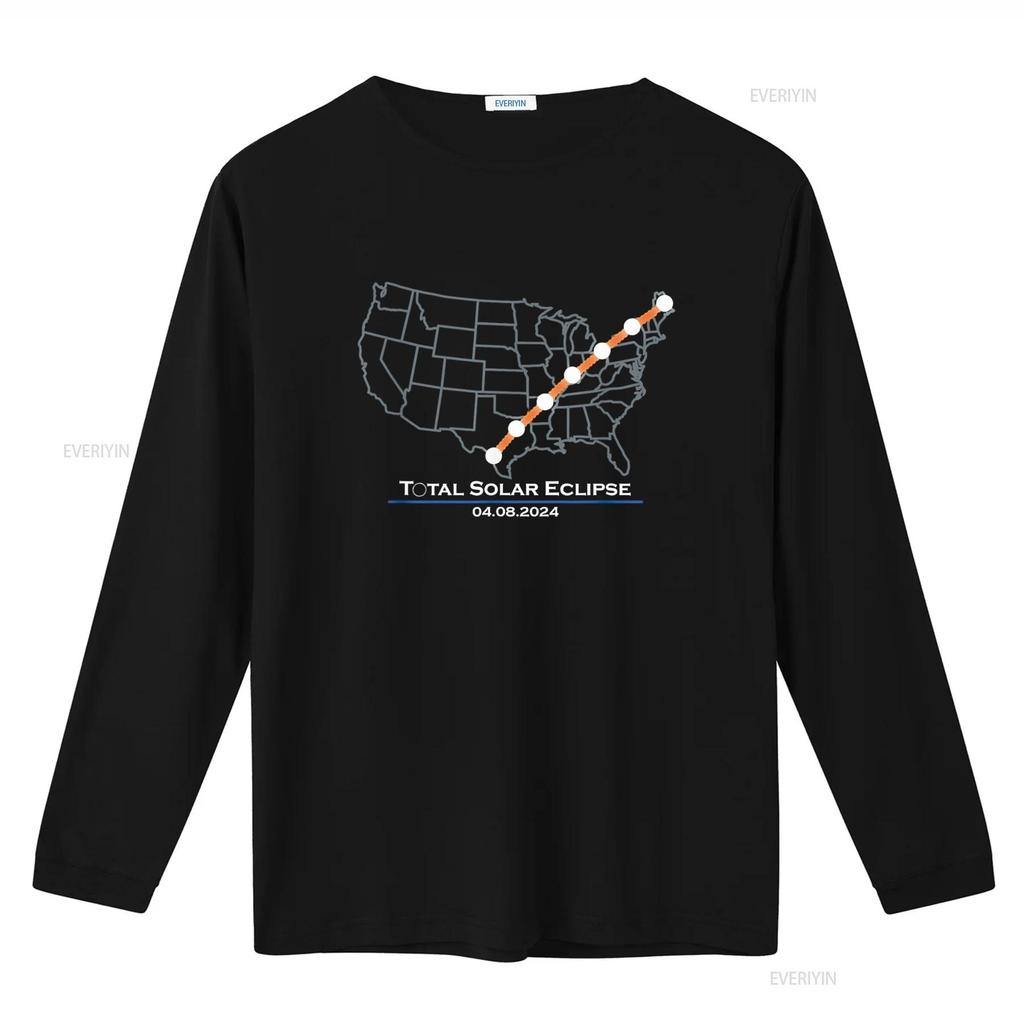 America Totality Total Solar Eclipse April 8 2024 T Shirt vintage Washed Top For Everyday Wear Casual Soft Stylish Slightly