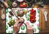 GLASS CUTTING BOARD 52x40 CACTUS