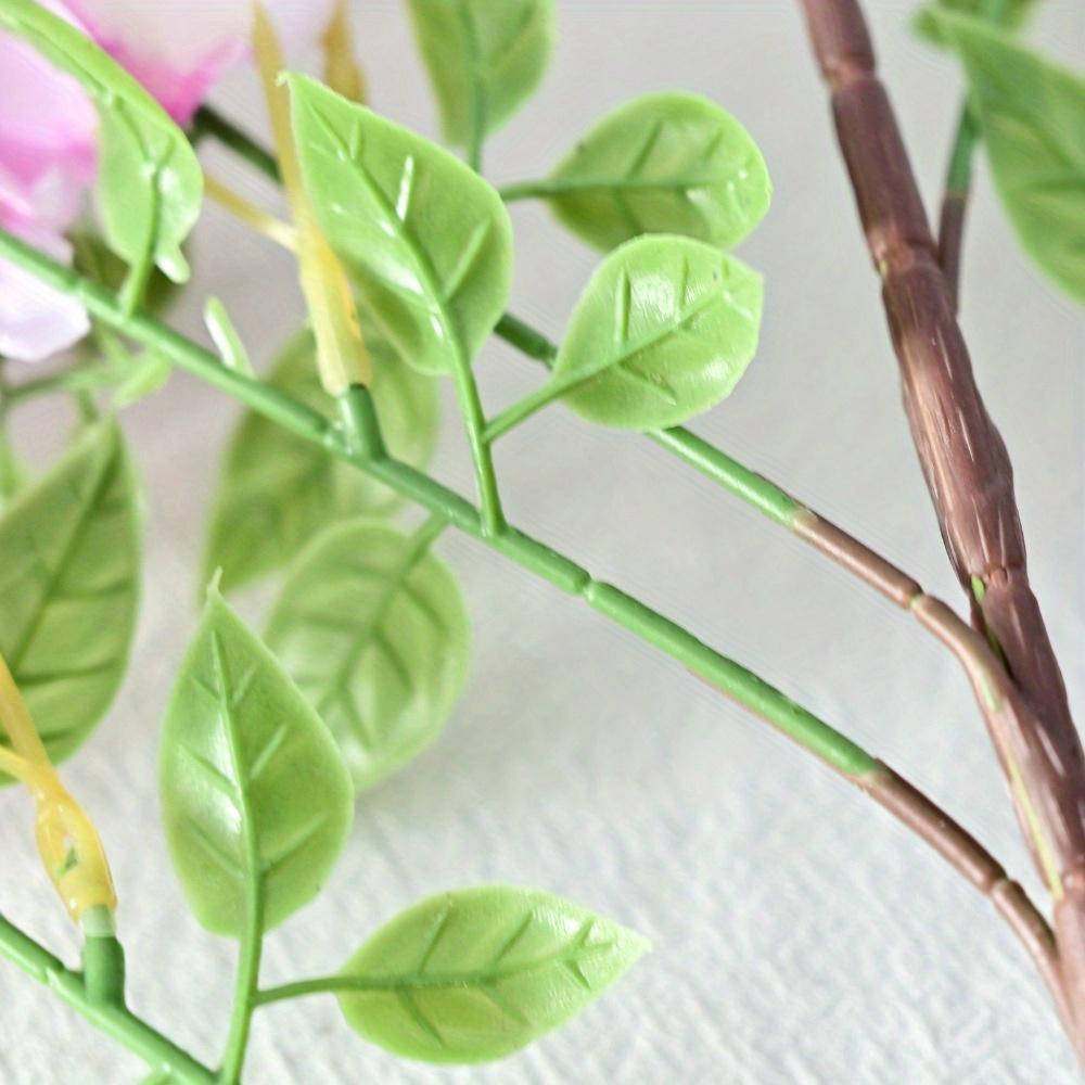 1Ps Outdoor Wedding Simulation Single 7-prong 37.4-inch Fake Flower Decoration for Outdoor Patio Garden Home Wedding Holiday Party Decoration