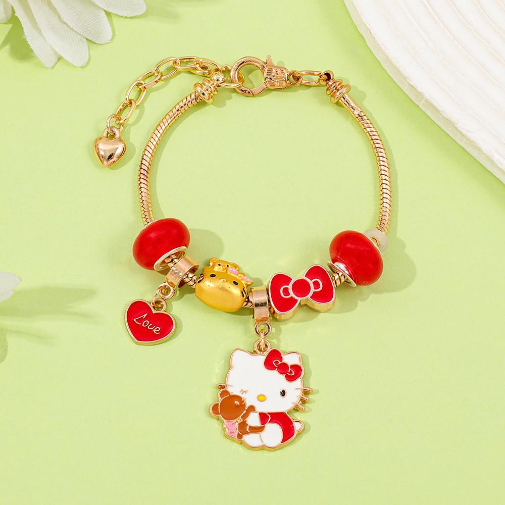 Ручное украшение Hello Kitty с гальваническим покрытием из цинкового сплава для женщин и мужчин Подарок