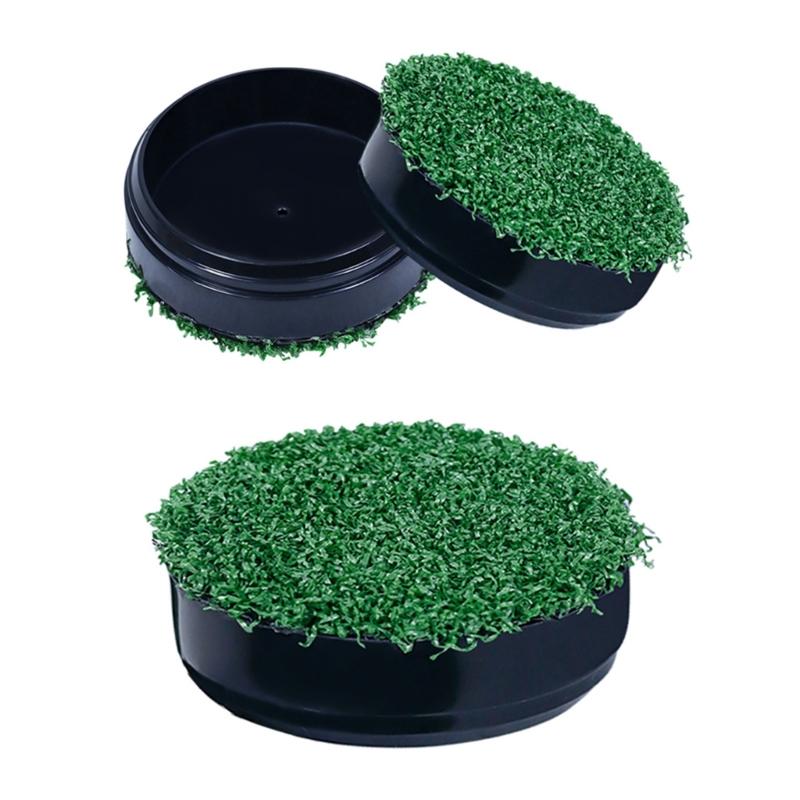 1/2pcs Simulated Lawn Golf Hole Putting Green Cover Golf Practice Training Aids Green Hole Cup Cover Easy To Use