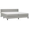 Maison Exclusive - Sommier à lattes de lit avec matelas Gris clair 200x200cm Tissu
