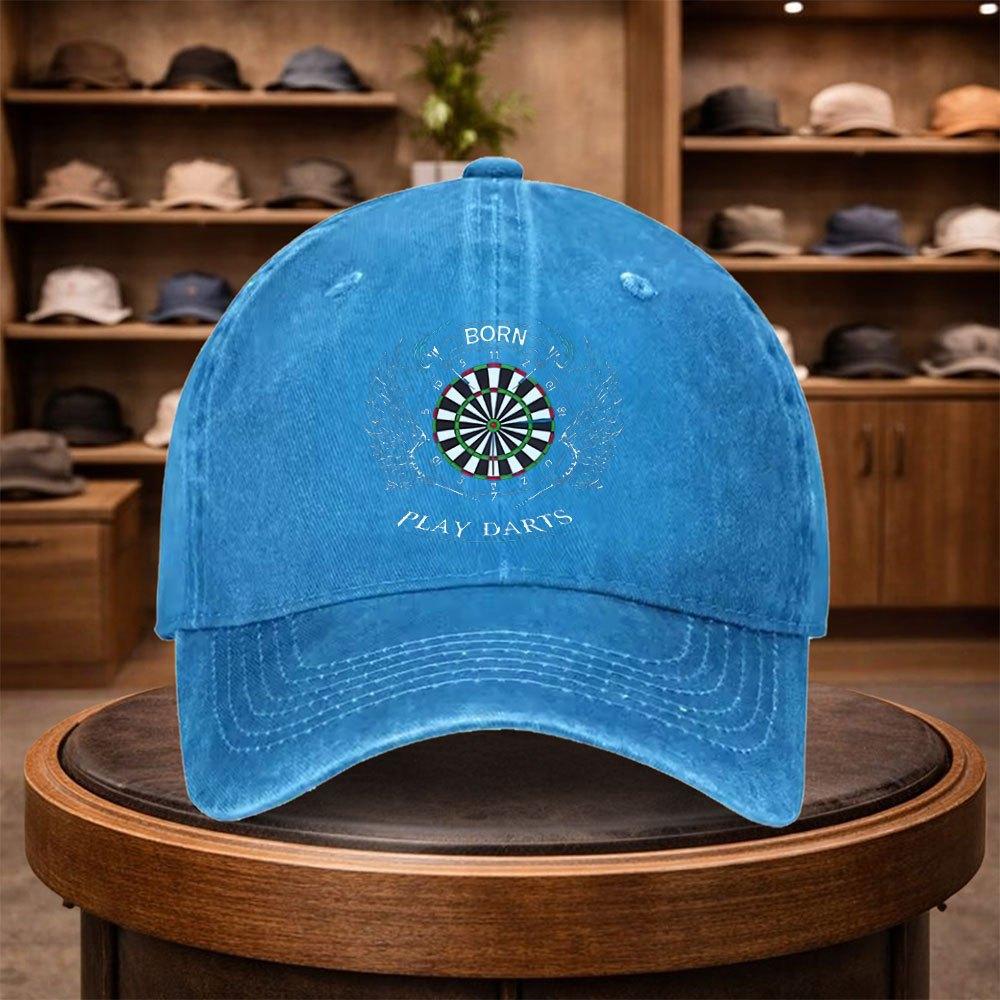 A Stylish Baseball Cap with a Dart Print Perfect for Casual Outings This Adjustable Duckbill Hat Is Suitable for All Seasons A