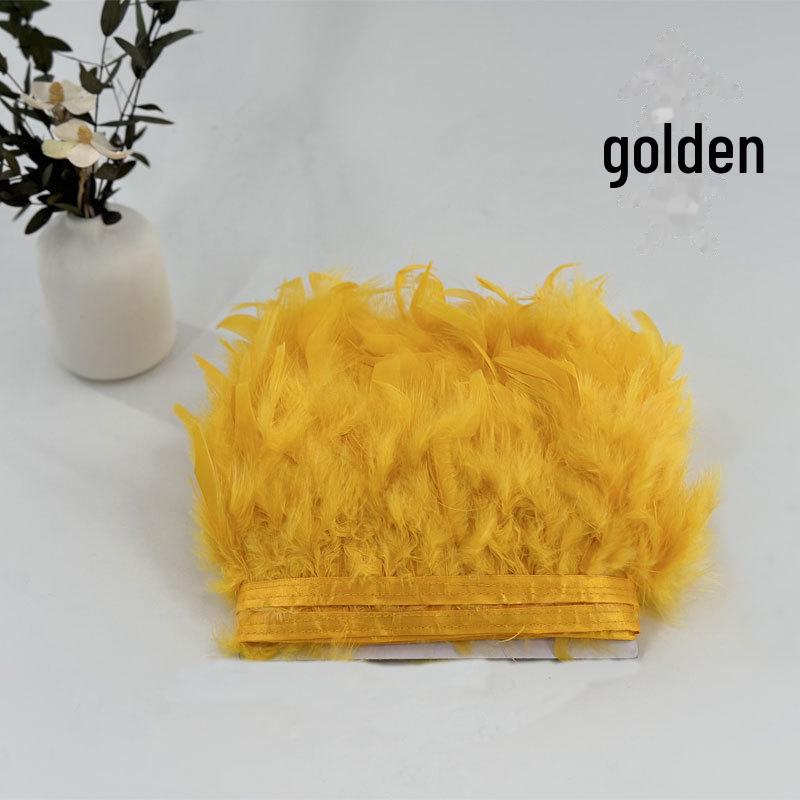 Red Lace Net Turkey Feather Strips for DIY Handmade Wedding Dance Costumes and Decorations
