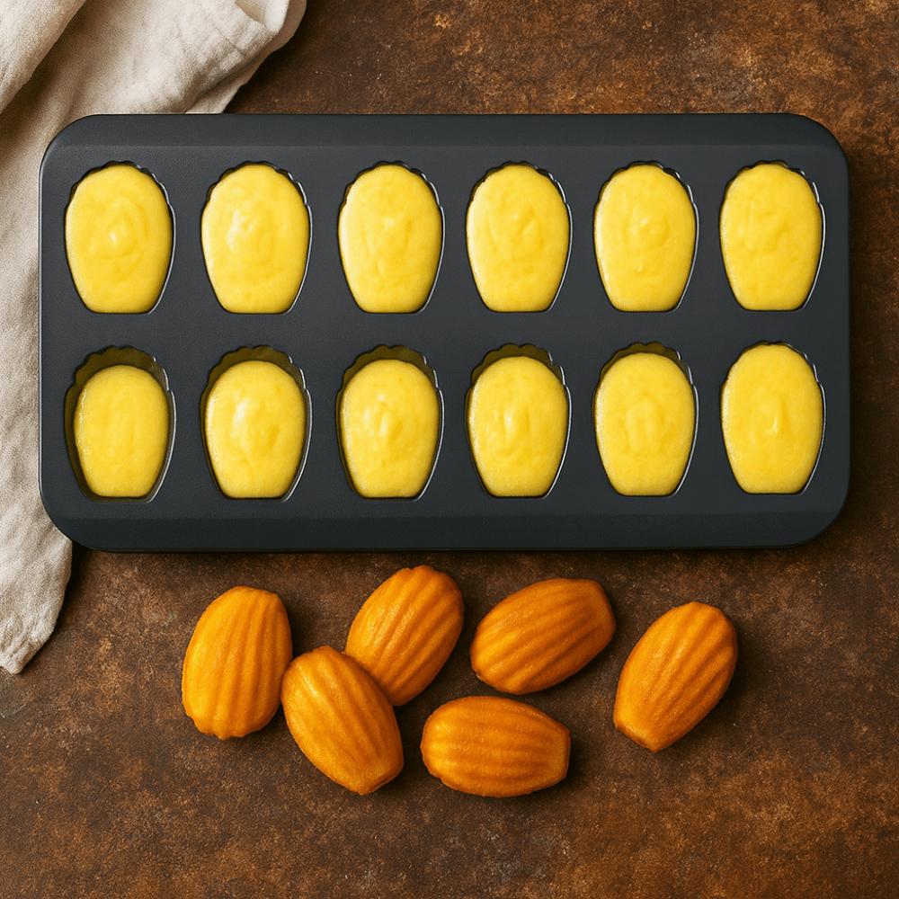 Carbon Steel Madeleine Cake Baking Pan Heat-resistant Cookie Pan  Bakery