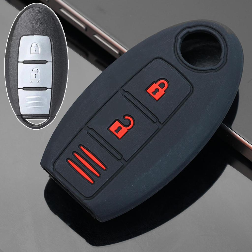 Силиконовый чехол-накладка на ключ с 3 кнопками для Nissan Qashqai Micra Juke F15