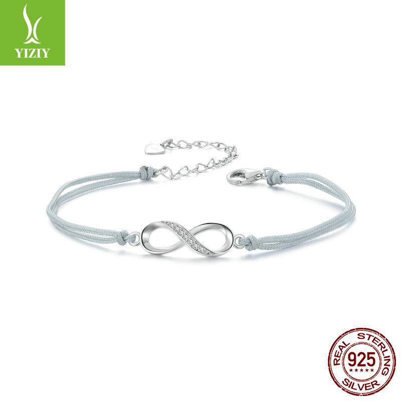 Classic Infinity Symbol Bracelet, Popular S925 Sterling Silver Bracelet Jewelry