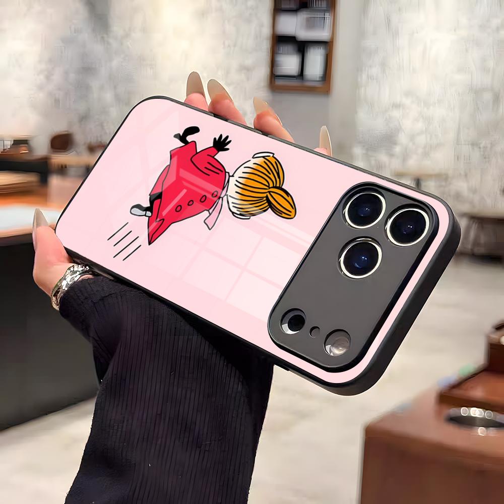 Аниме L-LittleS M-Мой Чехол Для Телефона Для IPhone 17 Air 16 E Pro Max 15 14 13 Mini 12 Pro 11 Max Plus Черный Стеклянный Чехол