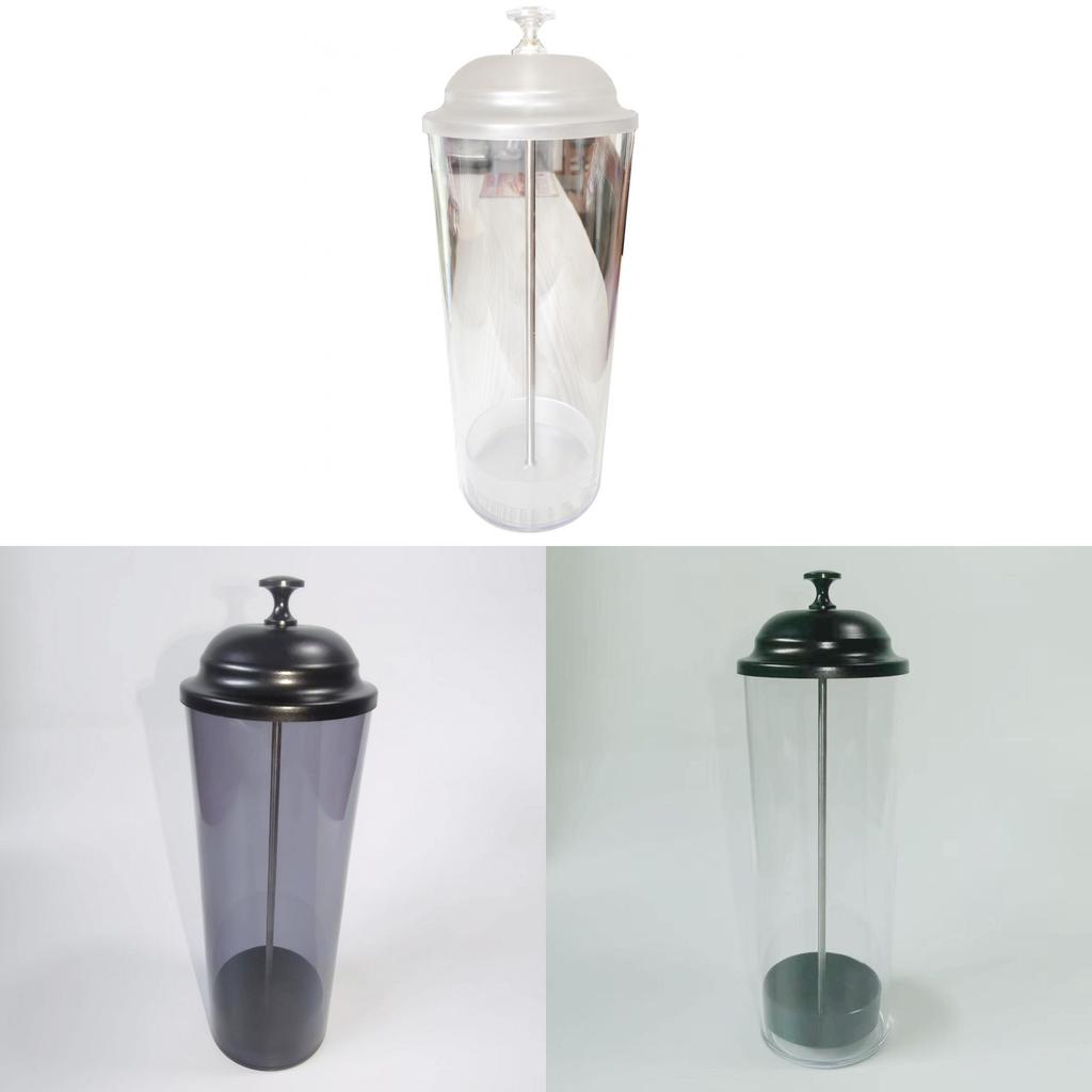 Transparent Plastic Storage Container With Lid For Fast Food And Cafe Beverage Straws