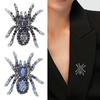 Vintage Style Overcoat Brooch Shining Rhinestones Decor Spider Shape Shawl Scarf Pin Men Suit Coat Simple Badge Fashionable Accessories