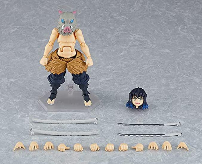 Max Factory Figma Demon Kimetsu no Yaiba Inosuke Tsukihira Раскрашенная подвижная фигурка Slayer Regular Edition Немасштабируемая АБС и ПВХ