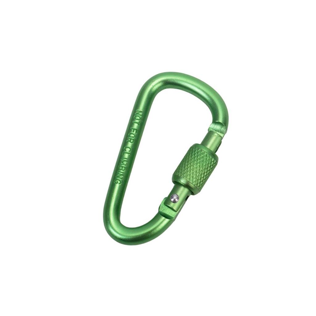 Outdoor Aluminum Alloy D-Shaped Carabiner Quickdraw No. 6 with Locking Keyring Backpack Buckle Wind Rope Clip