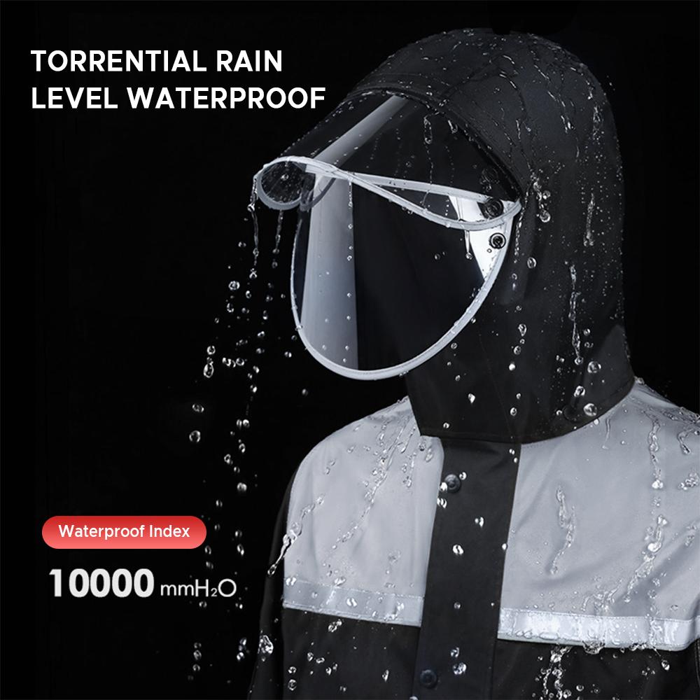 Мужской сплит-костюм от дождя, водонепроницаемый дождевик и комплект дождевых брюк, светоотражающий дождевик