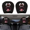 Holiday Themed Car Accessories 2Pcs Skull Headrest Covers, Cartoon Dog Panda Cat Hedgehog Breathable Slip Design Elastic Auto Seat Protector,