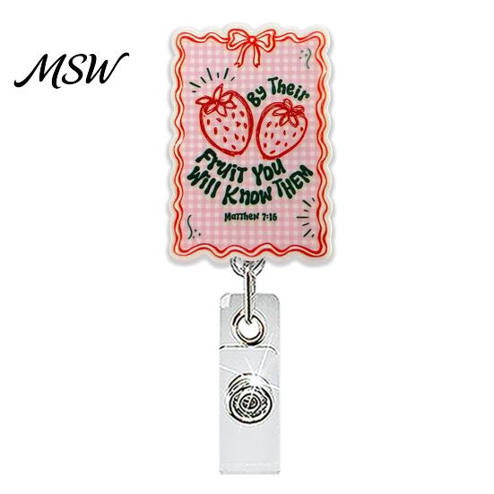 Nurse Badge Clip Reel, Funny Retractable Glitter Acrylic Name Tag Holder with Clip, Sparkly Cute ID Card for Teachers Student Staffs