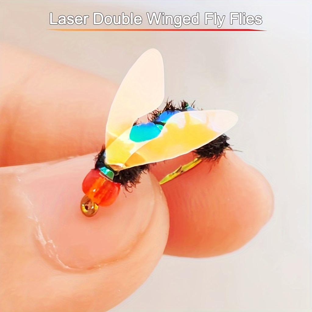 24-84 шт. Набор искусственных насекомых для ловли форели, хариуса, окуня, лосося, приманки для ловли рыбы