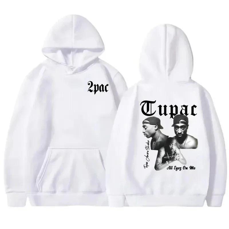 Худи с изображением рэпера Тупака 2pac Мужское и женское Спортивная одежда Унисекс Худи Модный Принт с буквами Хип-Хоп Спортивная одежда Повседневное