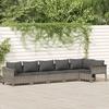 VidaXL Garden Lounge Set 6 Pcs with Cushions Grey Wicker 3187276
