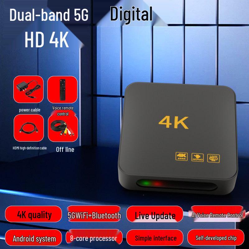4K Беспроводная 5G Smart TV приставка - Универсальное HD устройство для стриминга