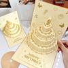 Уникальный Подарок Складная 3D Открытка на День Рождения Ручной Работы с Конвертом Счастливого Дня Рождения Открытка Поздравительная Открытка Pop-Up Открытка на День Рождения Ребенка