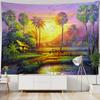 Ретро Пейзаж Картина Маслом Гобелен Настенный Фэнтези Домашнее Художественное Украшение Фэнтези Kawaii Фон Для Комнаты Тканевое Одеяло