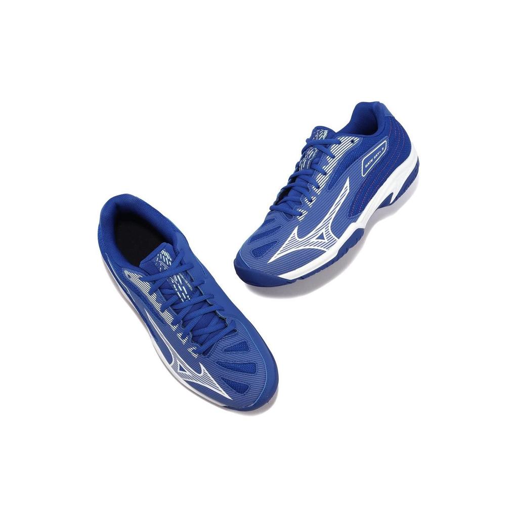 Mizuno Унисекс Низкие Синие Бадминтонные Кроссовки Универсальный Комфорт Нескользящие и Износостойкие 71GA234026