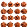 16Pcs Creative Miniature Halloween Decor Resin Resin Pumpkin Statue  Office Desktop