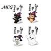 Self-adhesive Toilet Decal Sticker, Self-Adhesive Waterproof PVC Halloween Decal, Owls No Glue Sticker Ghosts Black Cats Skeletons Flushing