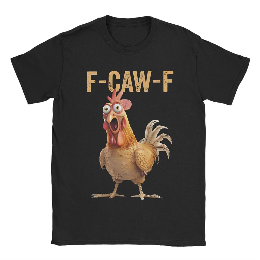 F CAW F Курица Смешной Мем Черный Ворон F-Caw-F Черная Птица Мерч Унисекс Футболка Хлопковая Футболка С Принтом Футболка Одежда