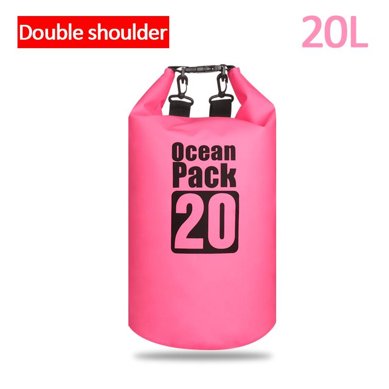 500D Waterproof Swimming Bag Dry Sack 2/5/10/15/20/30L Waterproof Floating Dry Gear Bags For Boating Fishing Rafting Swimming