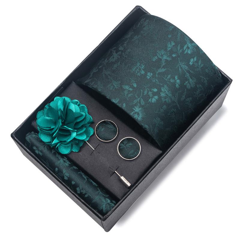 Свадебный галстук для жениха, праздничный бордовый галстук, мужской костюм, запонки, корсаж, аксессуары, комплект