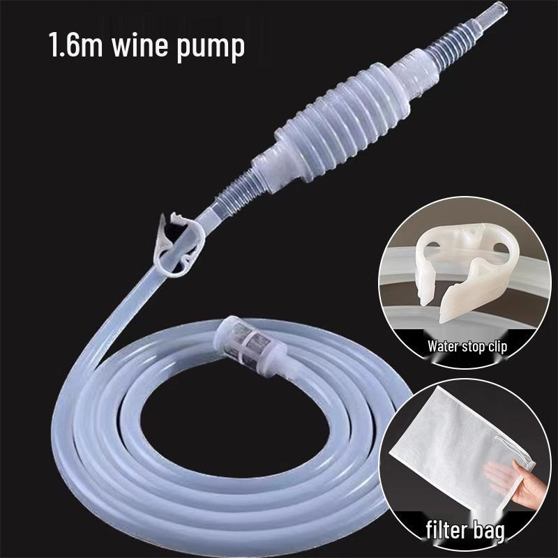 Household Wine Sampler & Self-Priming Siphon with White Wine Filter & Winemaking Pump