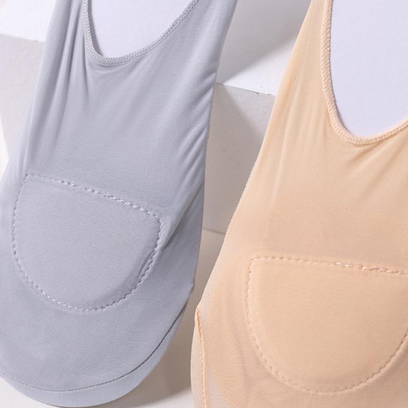 Женские ультратонкие невидимые носки с утолщенными подушечками передней части стопы, с мелким вырезом, противоскользящие носки для девушек на высоких каблуках