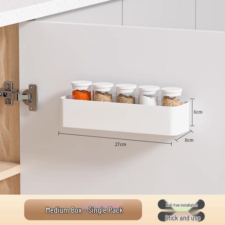Wall-Mounted Storage Box: Cling Film Holder & Bathroom Organizer