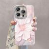 Oil Painting Flower Stand Suitable for Apple 16promax Phone Case 15, Down Gauze Anti-drop 13, Full Cover 14, High-end Feel 11