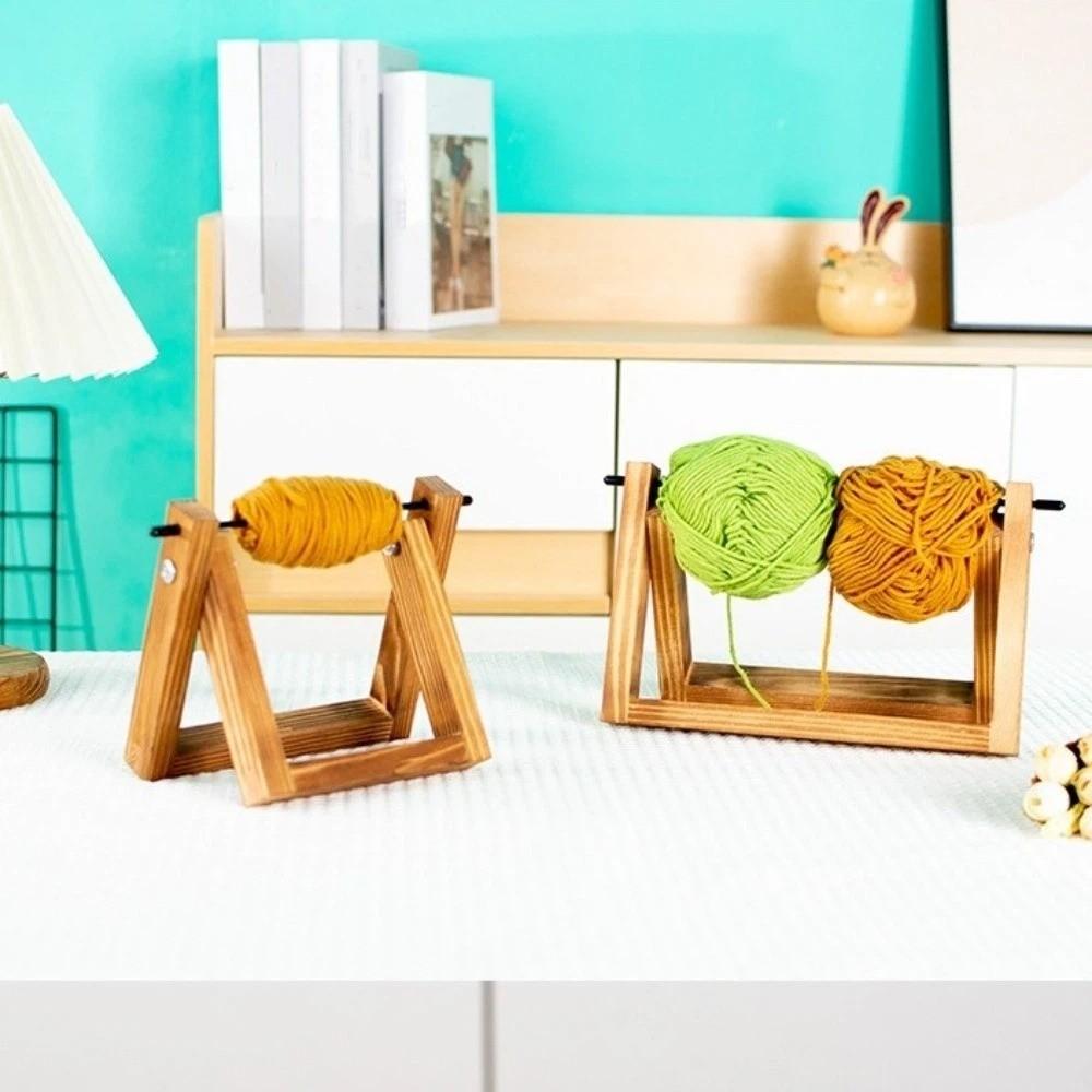 Handmade Yarn Ball Stand Rotating Yarn Spool Organizer Wire Winding Rack  Knitting Crafts