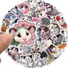 50 шт. Виниловые наклейки «Милые крысы», водостойкие, граффити, животные, грызуны, для бутылок с водой, ноутбука, компьютера, скрапбукинга