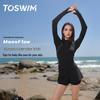 TOSWIM Women's Long Sleeve Rash Guard Swim Top