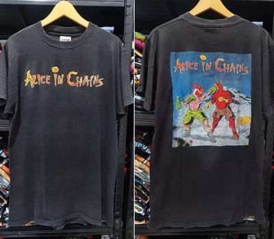 Футболка с принтом группы Alice In Chains, базовая черная, графический дизайн с 2 сторон, унисекс, размеры S-5XL.
